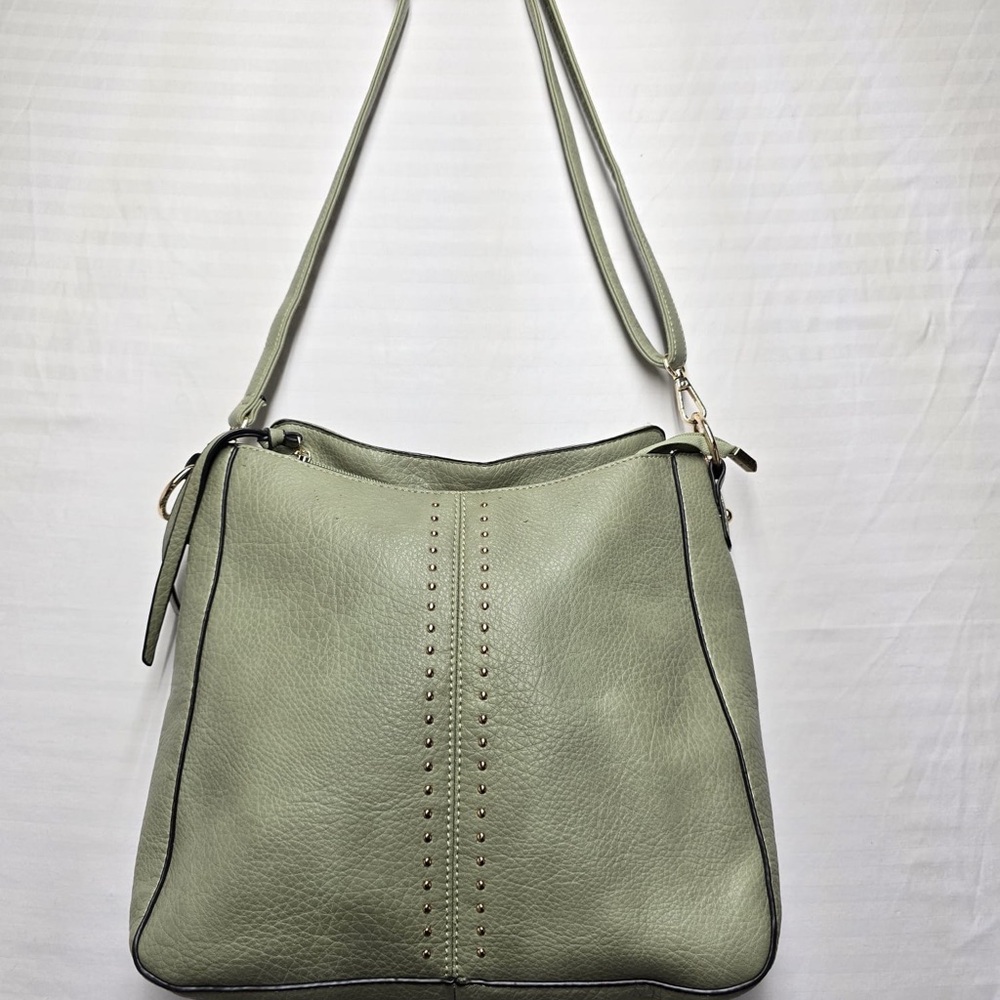 Montana West Select Green Shoulder Bag Crossbody Tote Handbag Purse Pre-Owned